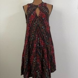 Volcom Keyhole Knee Length Floral Print Dress *NWT*